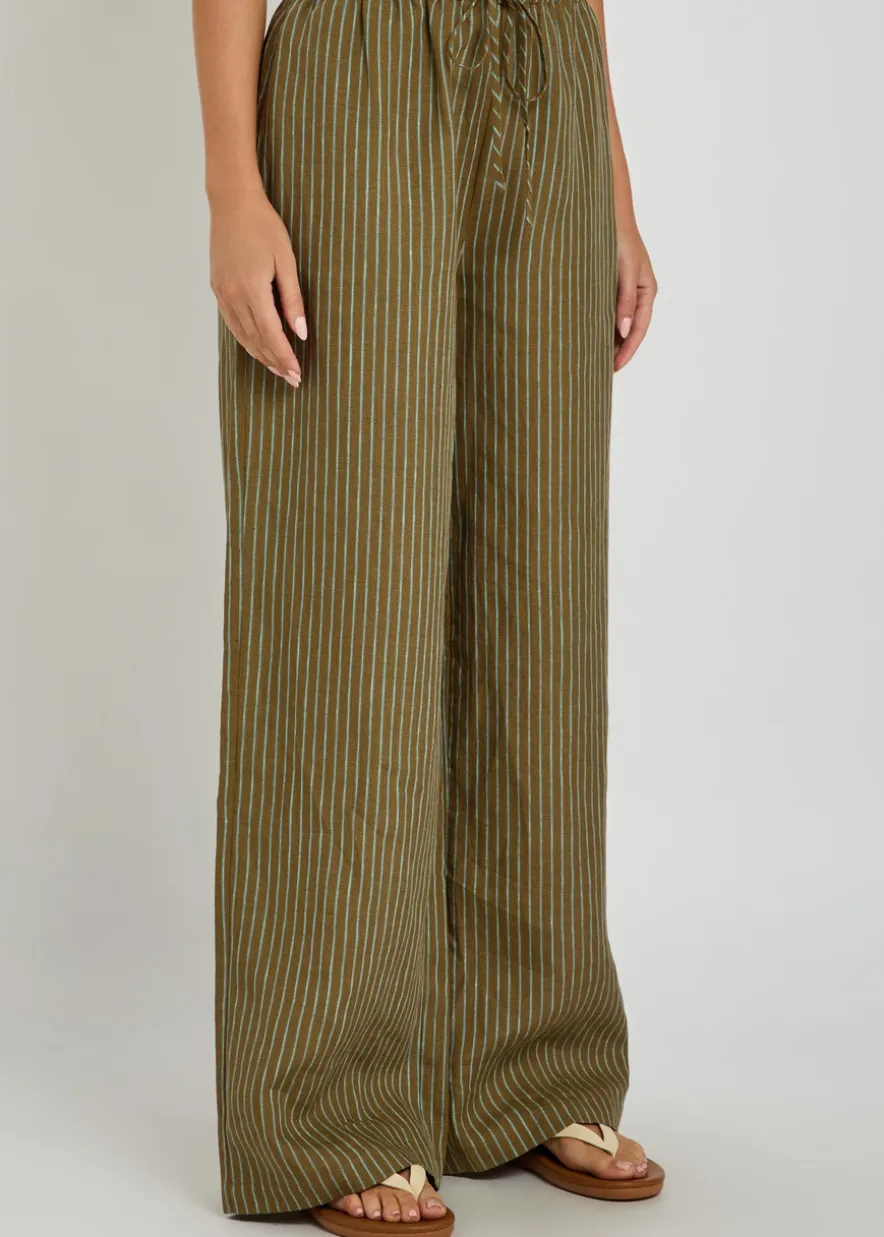 Mateo striped linen trousers