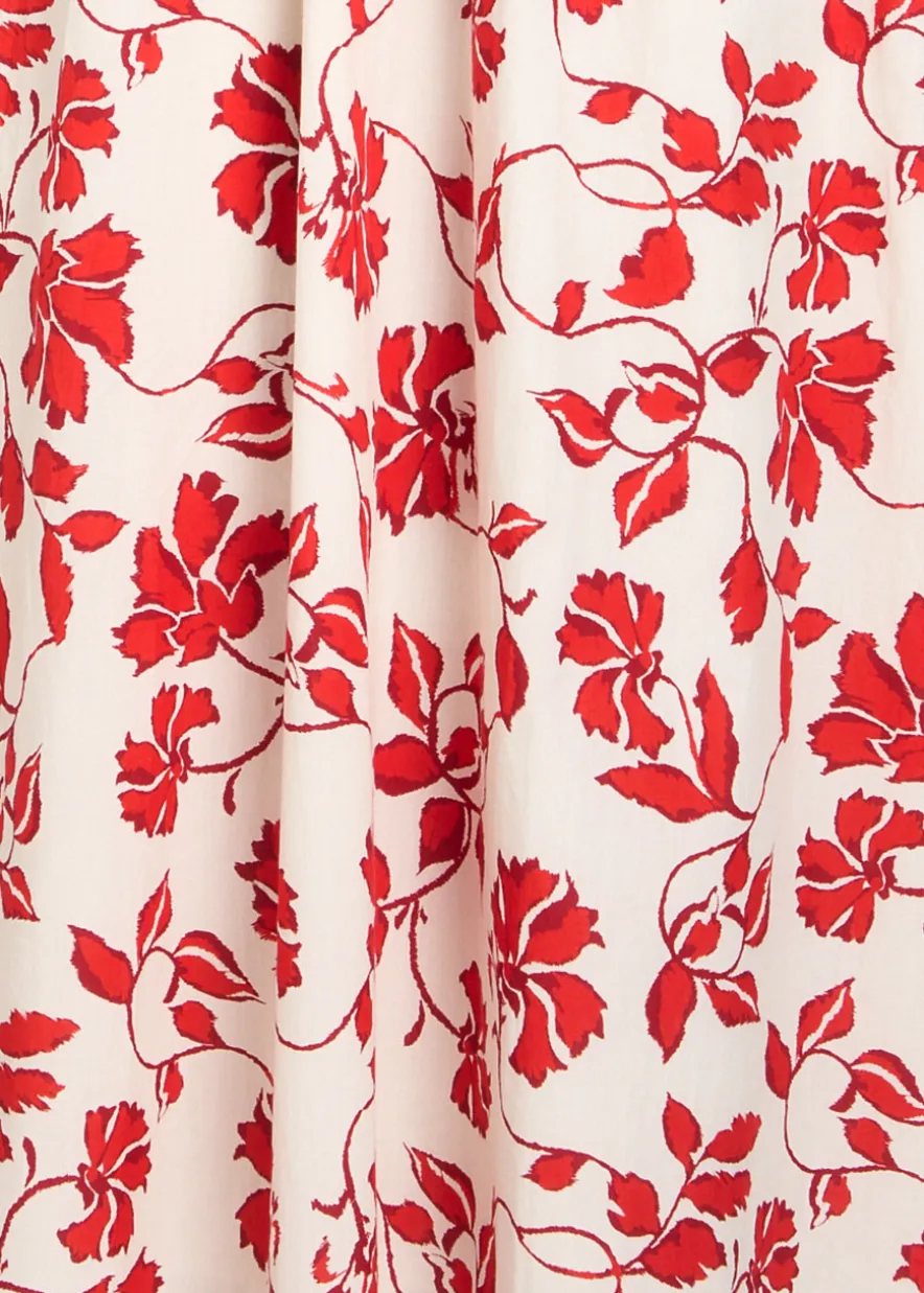 Matia floral-print cotton midi dress