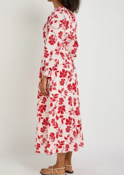 Matia floral-print cotton midi dress