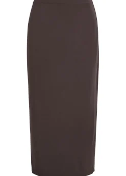Matte stretch-jersey midi pencil skirt