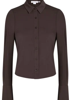 Matte stretch-jersey top
