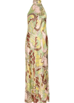 Maura printed satin midi dress
