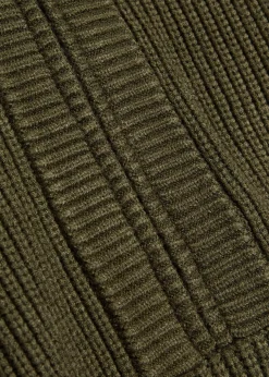 Maura ribbed half-zip knit sweatshirt