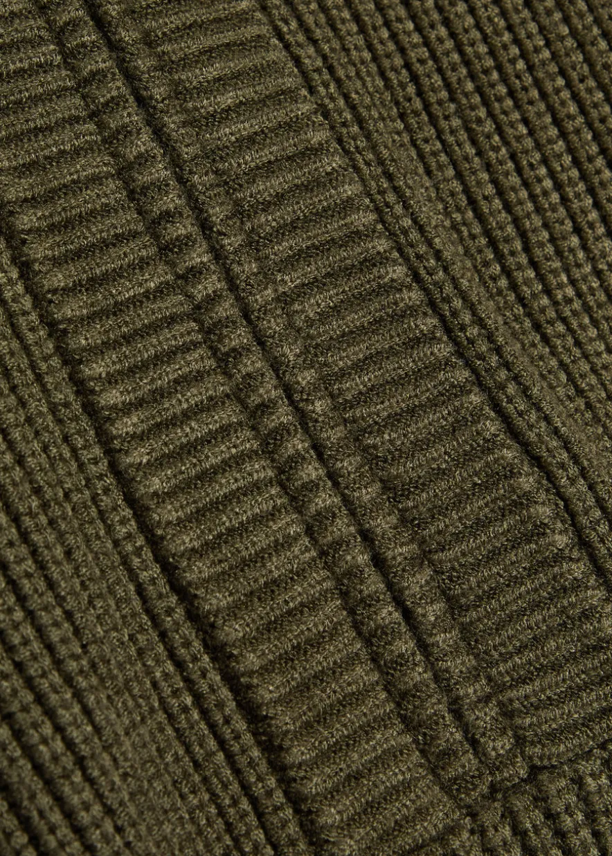 Maura ribbed half-zip knit sweatshirt