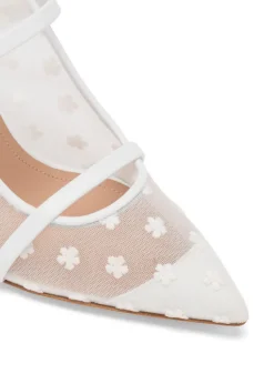 Maureen 70 floral-mesh heeled mules