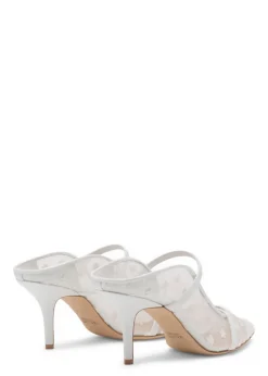 Maureen 70 floral-mesh heeled mules