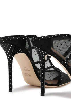 Maureen 100 polka-dot mesh mules