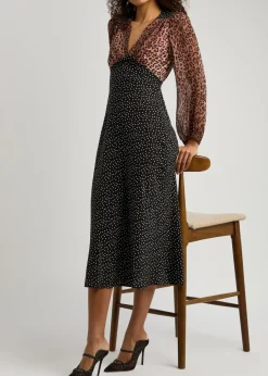Maureen 100 polka-dot mesh mules