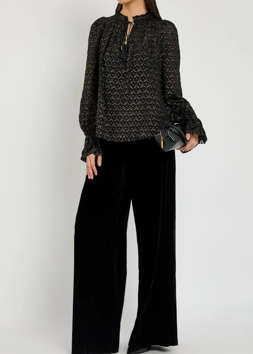 Maxime fil coupé chiffon blouse