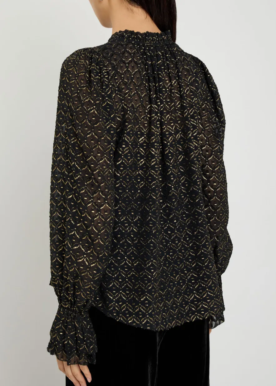 Maxime fil coupé chiffon blouse