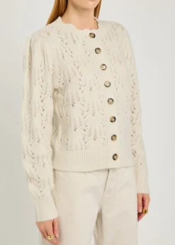 Maxine openwork alpaca-blend cardigan