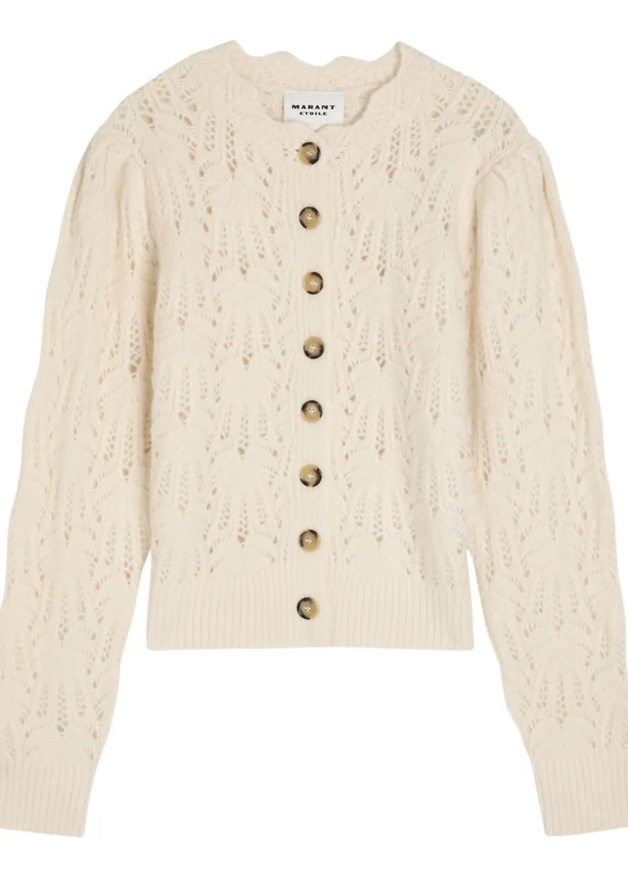 Maxine openwork alpaca-blend cardigan