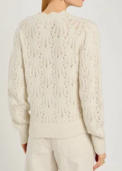 Maxine openwork alpaca-blend cardigan