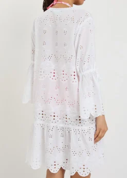 May embroidered cotton mini dress