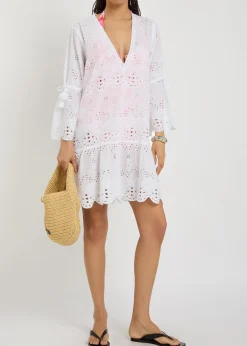 May embroidered cotton mini dress