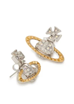 Mayfair Bas Relief two-toned rhodium-plated stud earrings