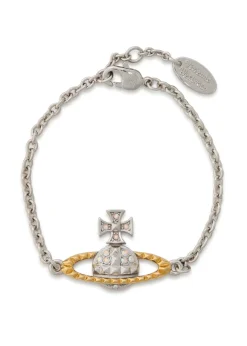 Mayfair Bas Relief two-toned rhodium-plated bracelet