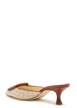 Maysalebi 50 raffia and leather mules