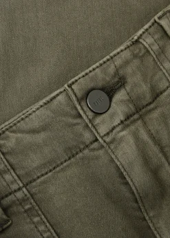 Mayslie green straight-leg tapered jeans