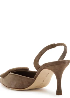 Maysli 70 suede slingback pumps