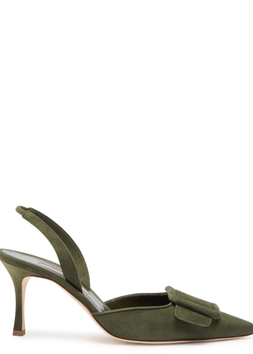 Maysli 70 suede slingback pumps
