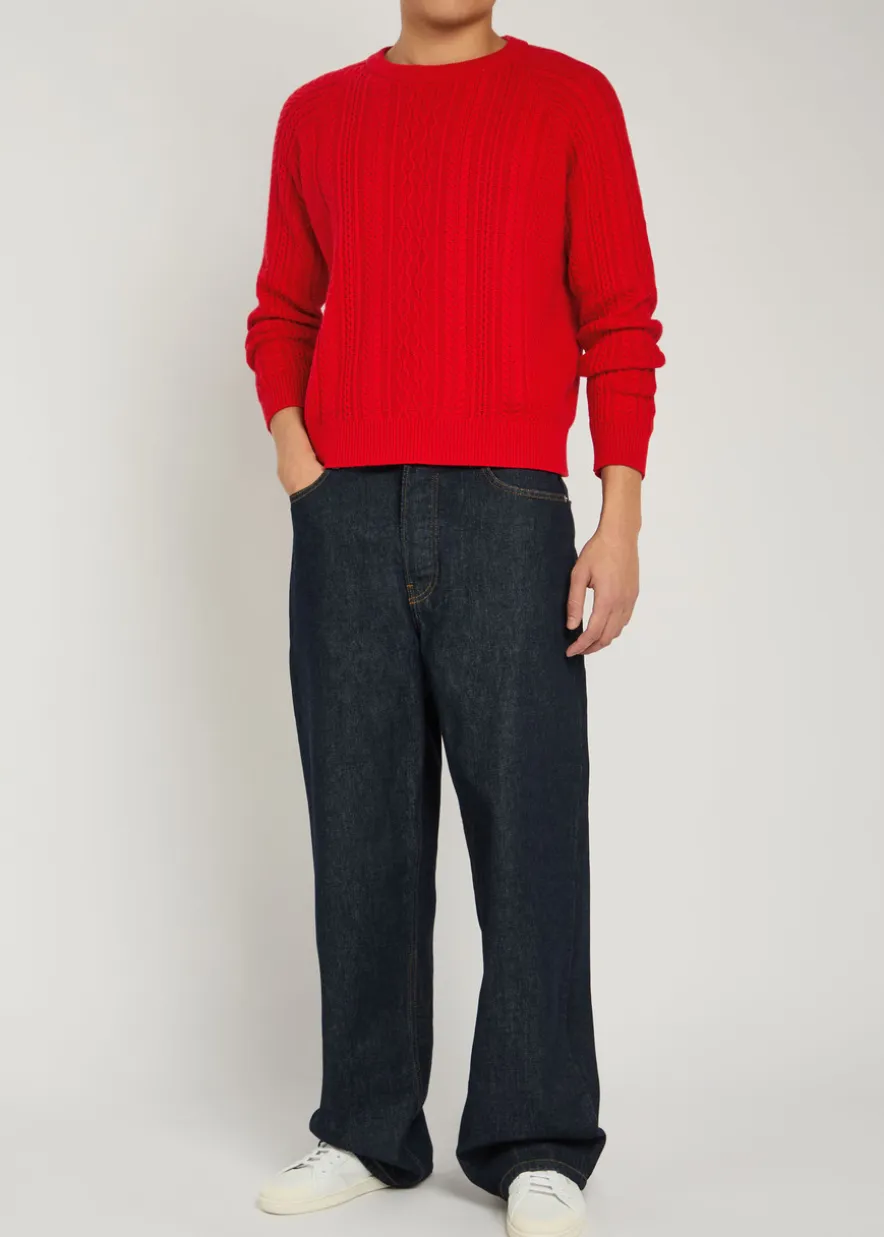 Maytime cable-knit cashmere and cotton-blend jumper