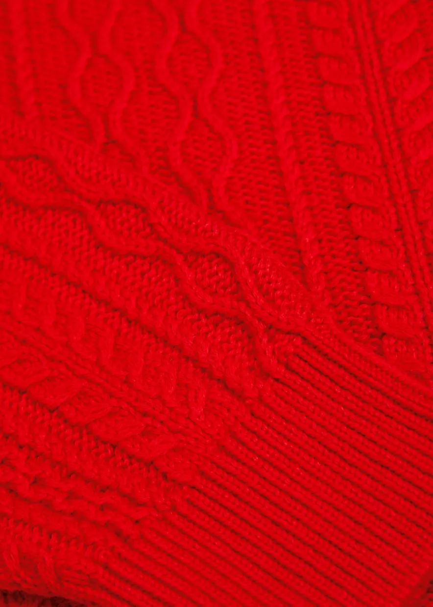 Maytime cable-knit cashmere and cotton-blend jumper
