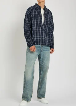 Maza checked cotton-blend shirt