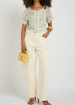 Mclaine floral-print cotton blouse