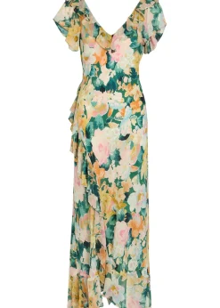 Meadow floral-print silk midi dress