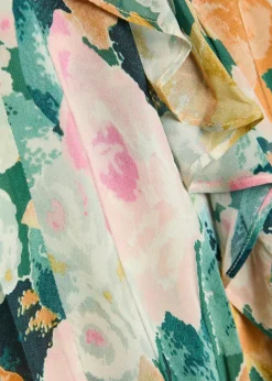 Meadow floral-print silk midi dress