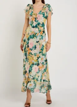 Meadow floral-print silk midi dress