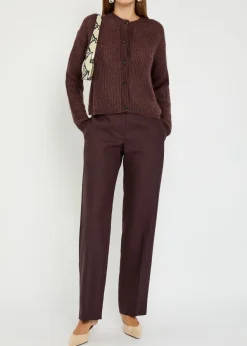 Meandro ribbed open-knit cardigan