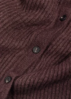 Meandro ribbed open-knit cardigan