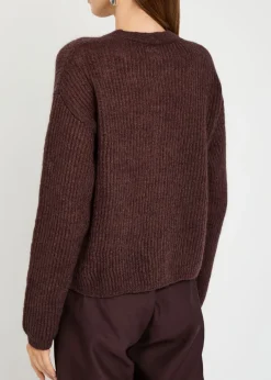 Meandro ribbed open-knit cardigan