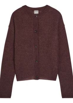 Meandro ribbed open-knit cardigan