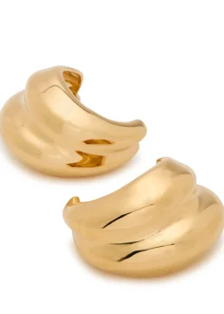 Mega Cuff 14kt gold vermeil hoop earrings