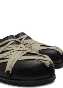 Mega Lace leather mules