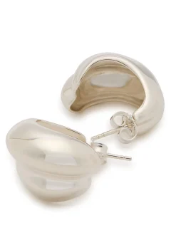 Mega large sterling silver hoop earrings