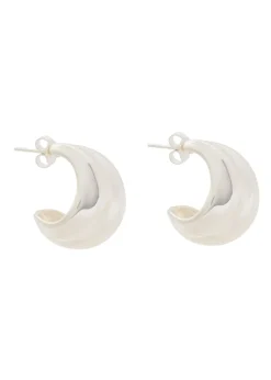 Mega large sterling silver hoop earrings