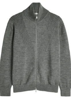 Melange wool cardigan