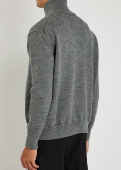 Melange wool cardigan