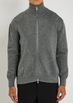 Melange wool cardigan
