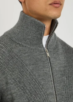 Melange wool cardigan