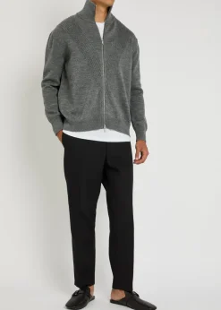 Melange wool cardigan