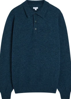 Melangé wool polo jumper