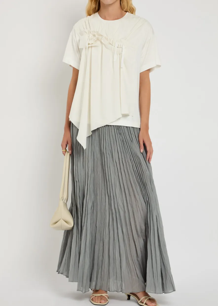 Mentor ruffled jersey T-shirt