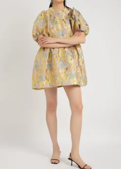 Meri jacquard metallic cloqué mini dress