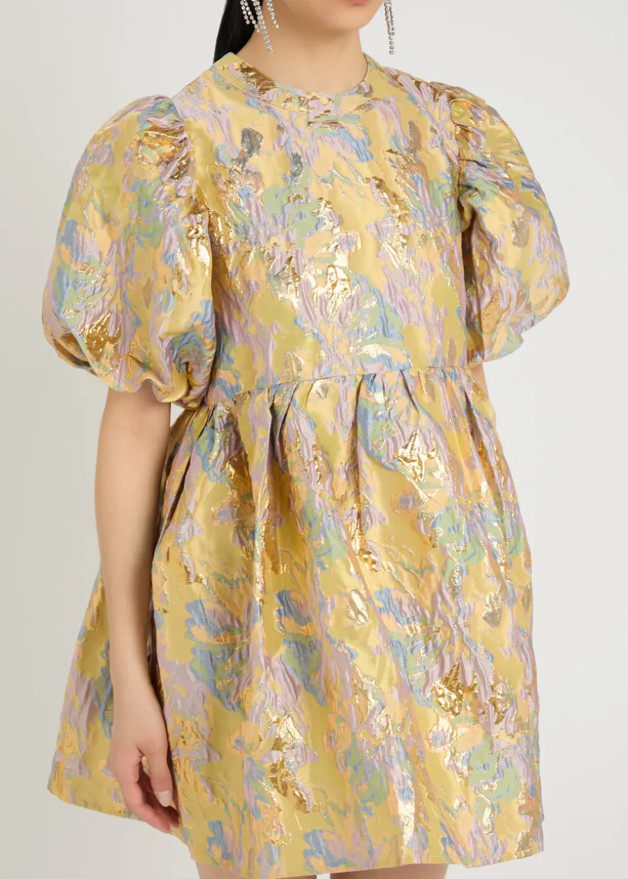 Meri jacquard metallic cloqué mini dress