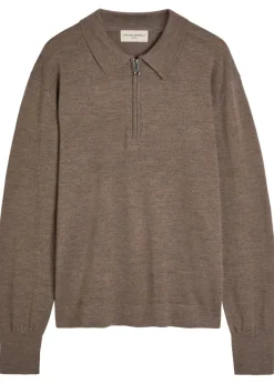 Merino wool polo jumper